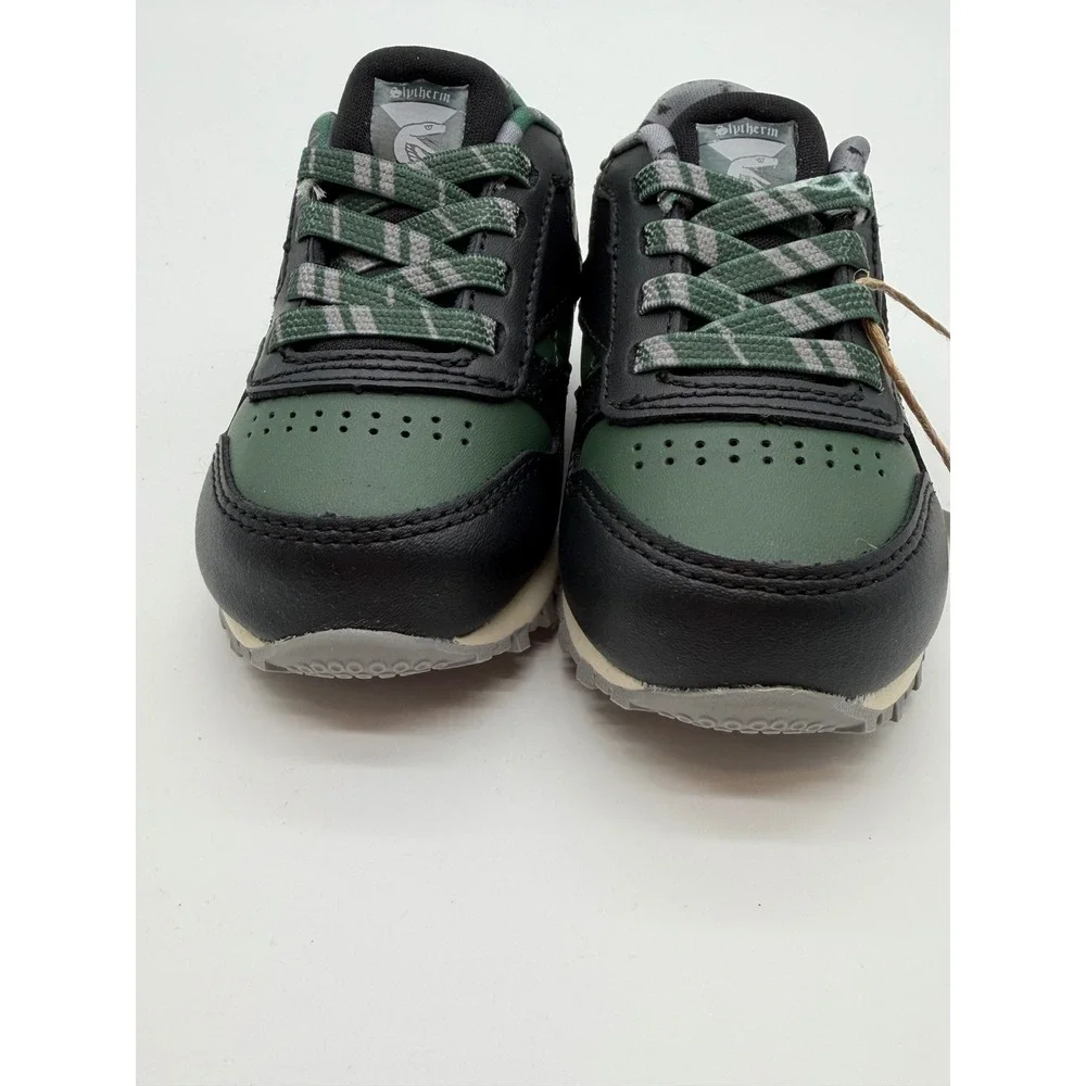 Reebok Harry Potter Classic Leather Slytherin Toddler Shoes Green‎ Black 4